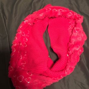 Pink infinity scarf